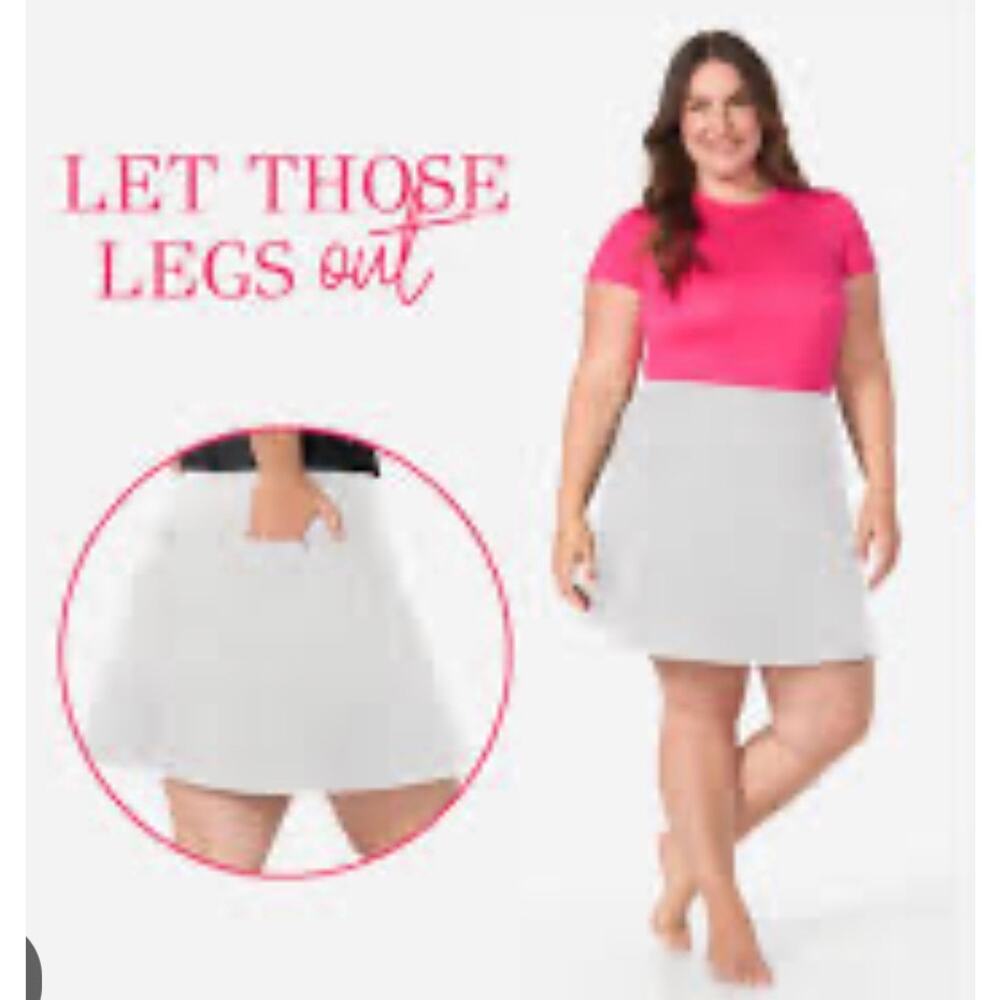 Brand New Ruby Ribbon Women's Size 3XL XXXL White Jean Skort White